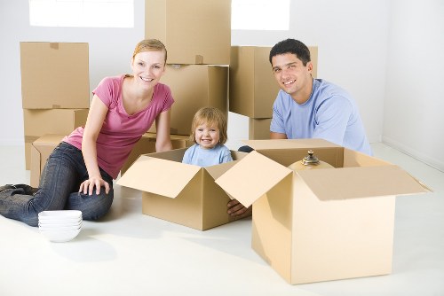 Man and van team loading items for a UK move