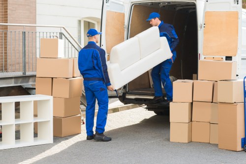 Residential and office relocation truck in Mayfair