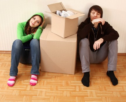 Professional moving van near Mayfair buildings