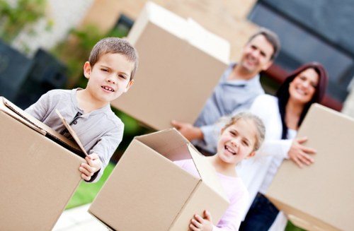 Loaded moving van ready for a residential move in central London