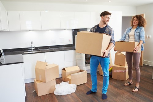 Moving team loading boxes and delicate items in Mayfair