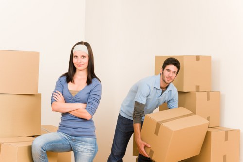 Workers and transport operations representing ethical business practices at Mayfair Man And Van