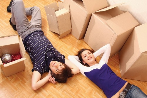 Home removal team protecting furniture during a Mayfair move